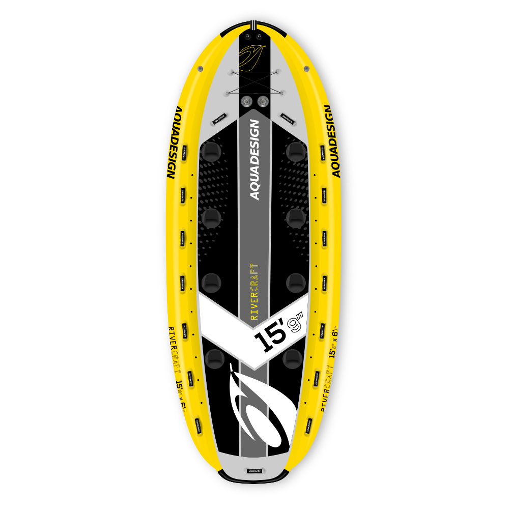 rivecraft top Designed for use in the river thanks to its 3 inflatable compartments, it ensures the safety necessary for the practice in white water. Designed like a raft with its giant size, this super SUP allows one to multiply the pleasure by adding team spirit.